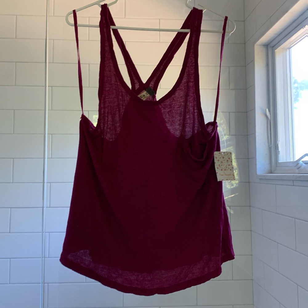 Free People / We The Free purple rayon/Linen tank top